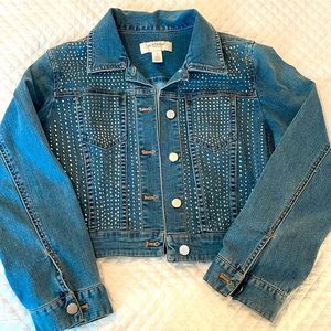 Chico’s Rhinestone Jean Jacket
